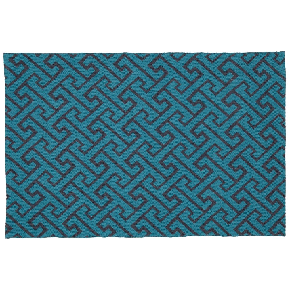 Locking Blocks Rug (Teal)