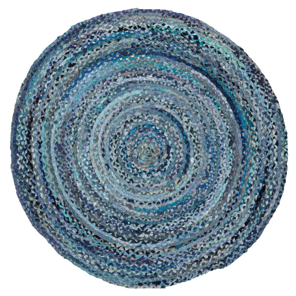 Ring Around the Ribbon Rug (Blue)