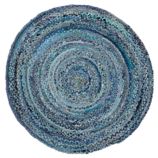 Ring Around the Ribbon Rug (Blue)