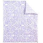 Lavender Floral/Lattice Reversible Crib Blanket