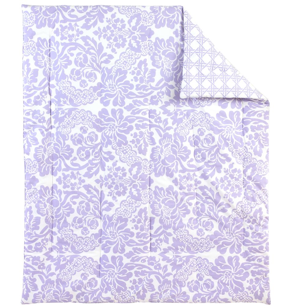 With a Flourish Crib Quilt (Lavender)