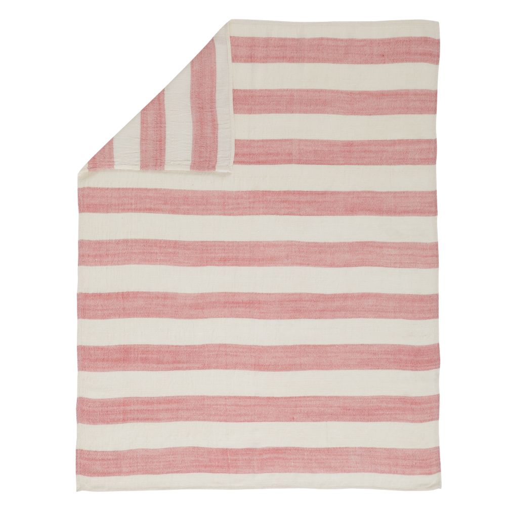 Pink Striped Baby Blanket