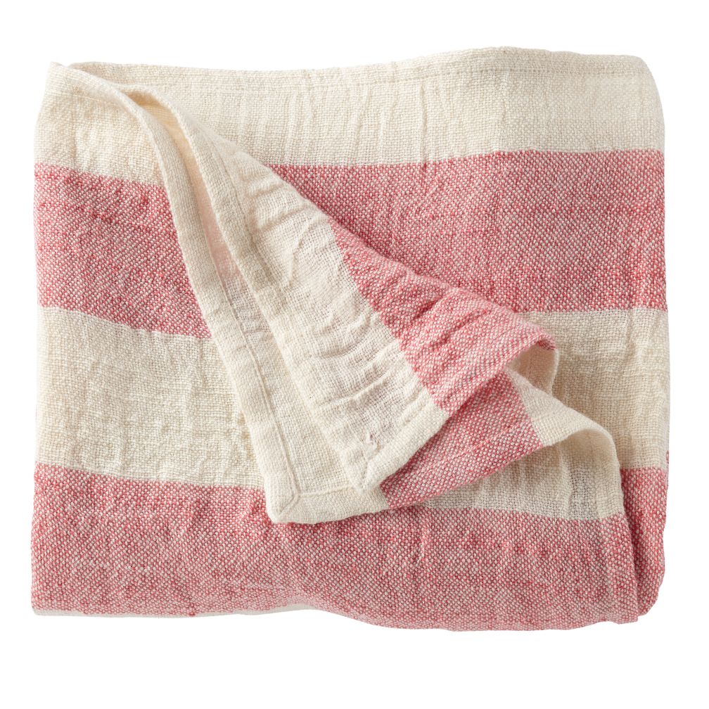 Lightly Striped Baby Blanket (Pink)