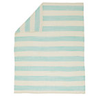 Aqua Striped Baby Blanket