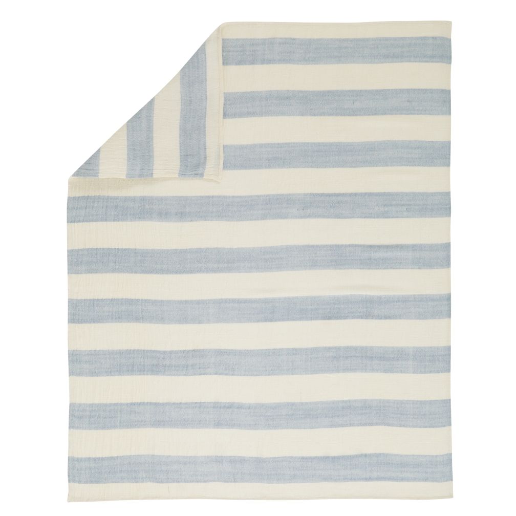Grey Striped Baby Blanket