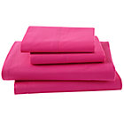 Full Hot Pink Neon Sheet Set(includes 1 fitted sheet, 1 flat sheet and 1 case)