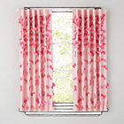 63" Pink Bow Tied Curtain Panel(Sold individually)