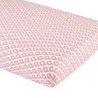 Pink Mosaic Print Crib Fitted Sheet