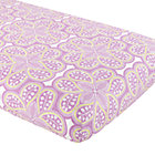 Lavender Paisley Print Crib Fitted Sheet