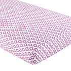 Lavender Mosaic Print Crib Fitted Sheet