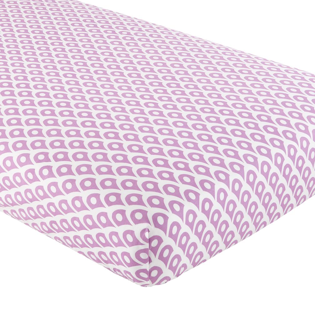 Mosaic Paisley Crib Fitted Sheet (Lavender Mosaic)