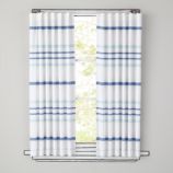 Wide Ruled Curtain Panels (Blue)