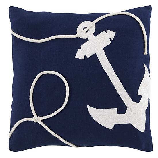 Blue/Red/White Anchor Embroided Duvet Cover Set bedding