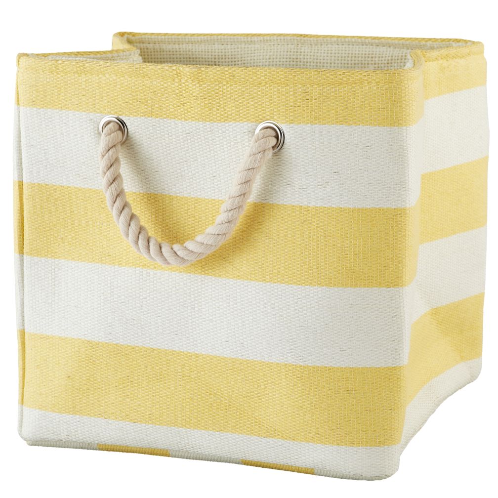 Stripes Around the Cube Bin (Yellow)