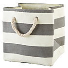 Grey Stripes Around the Cube Bin