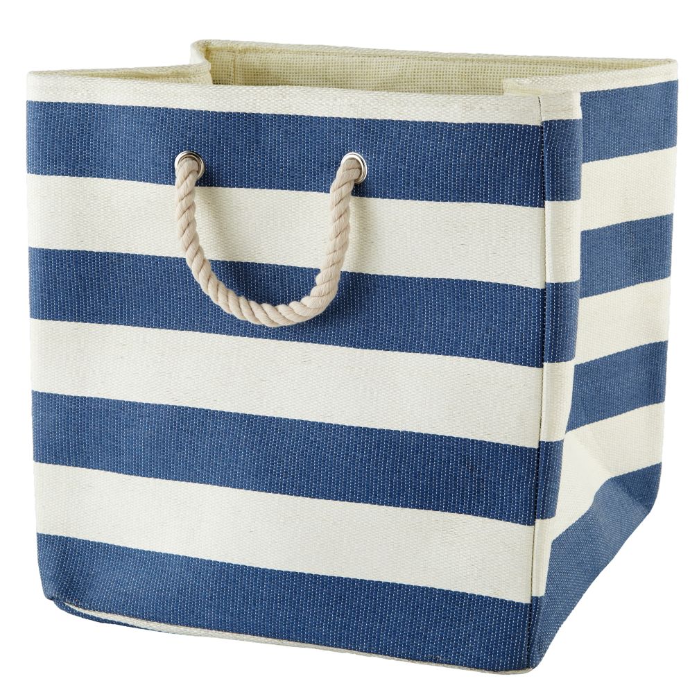 Stripes Around the Floor Bin (Dk. Blue)