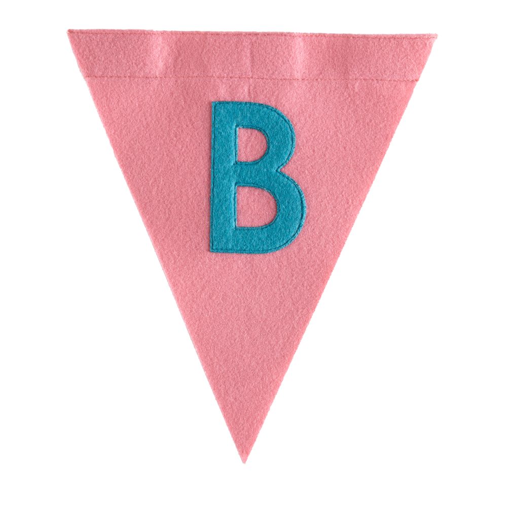 B Print Neatly Pennant Flag (Girl)