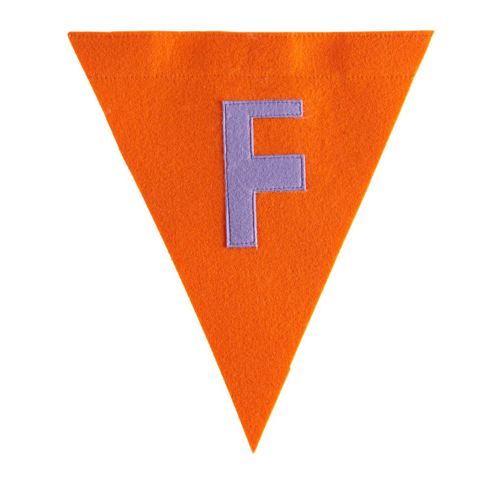 F Print Neatly Pennant Flag (Girl)