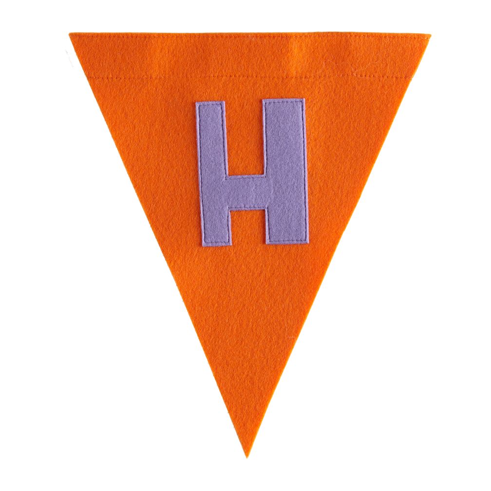 H Print Neatly Pennant Flag (Girl)