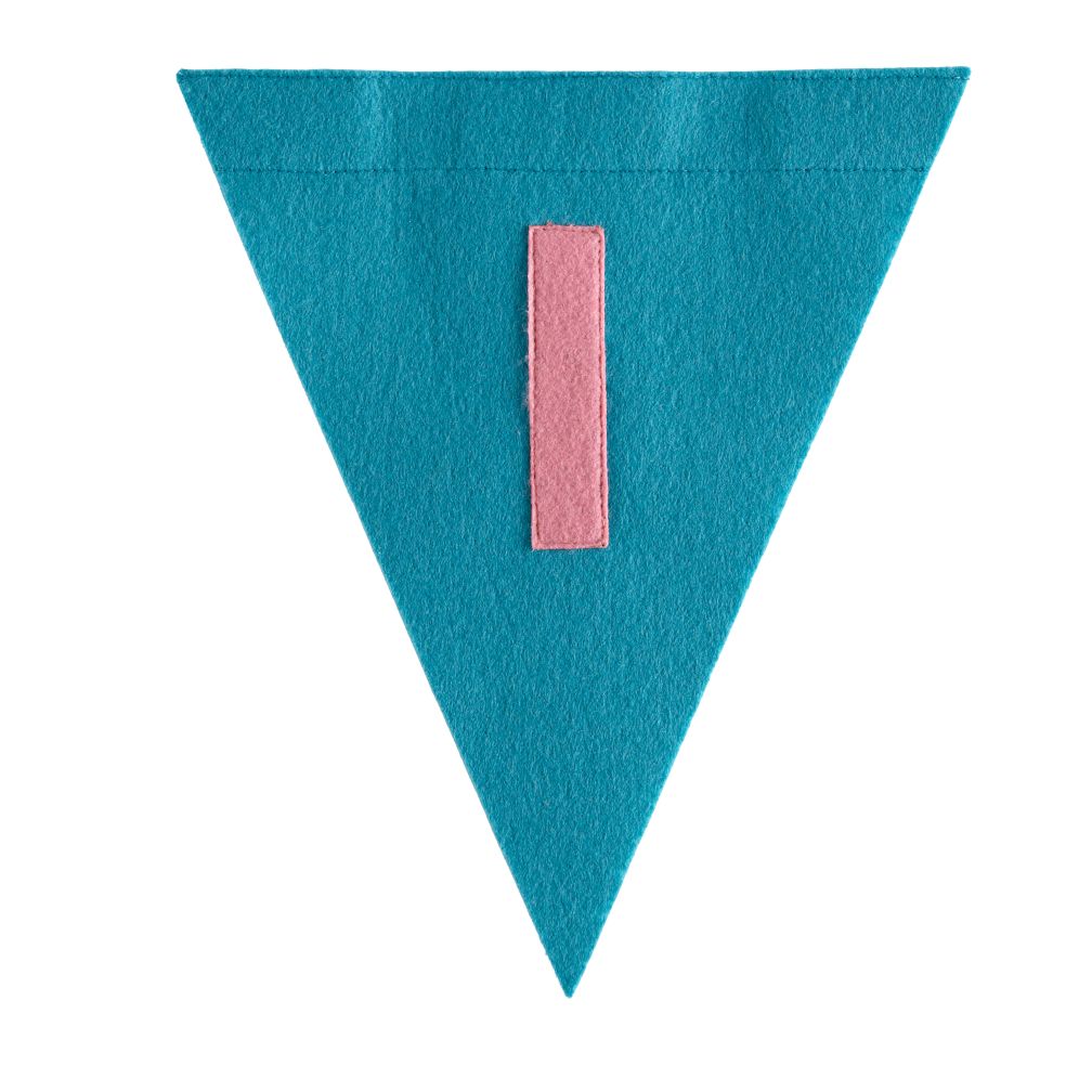 I Print Neatly Pennant Flag (Girl)