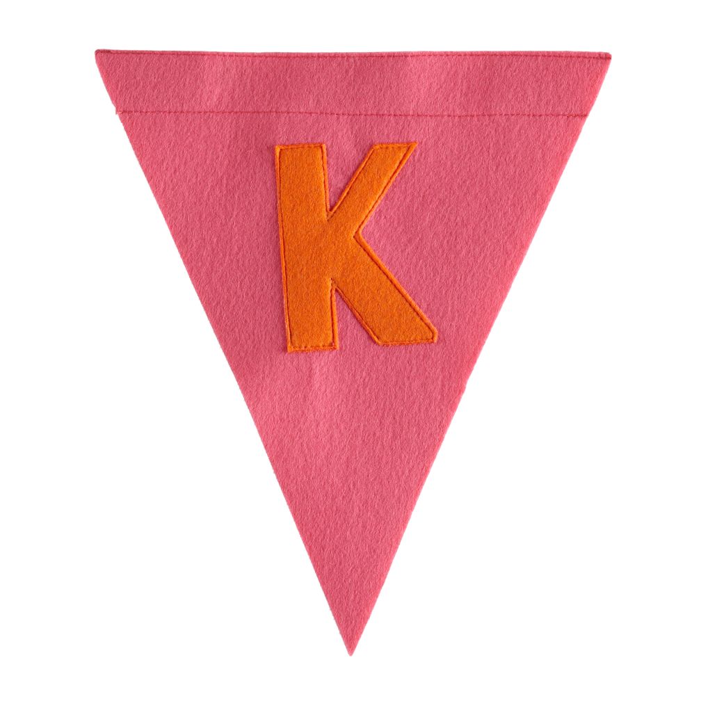 K Print Neatly Pennant Flag (Girl)