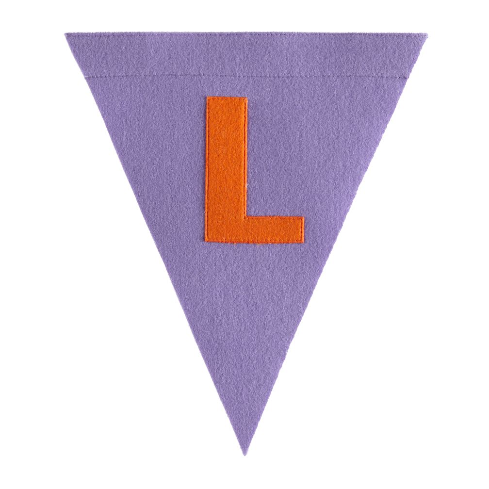 L Print Neatly Pennant Flag (Girl)