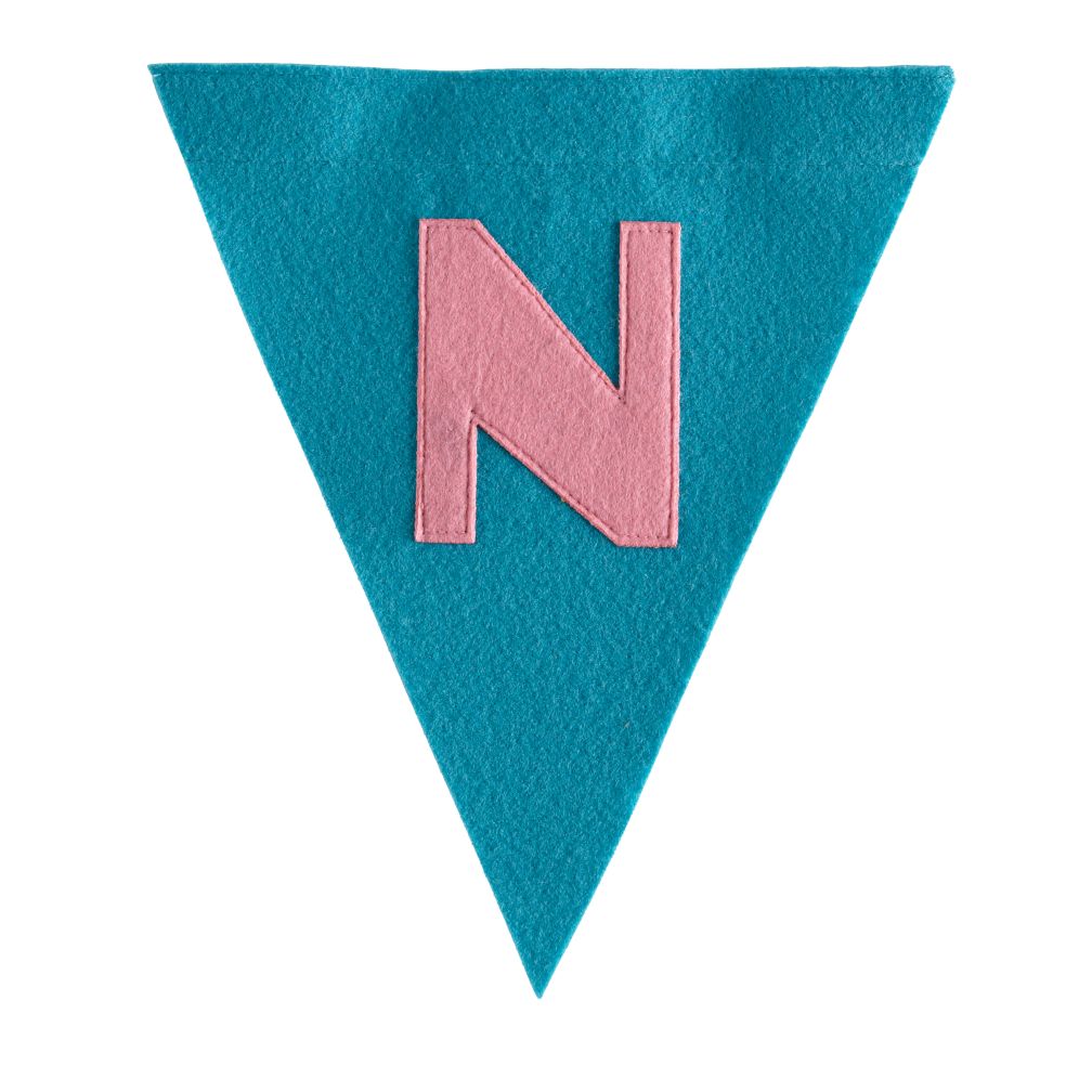 N Print Neatly Pennant Flag (Girl)