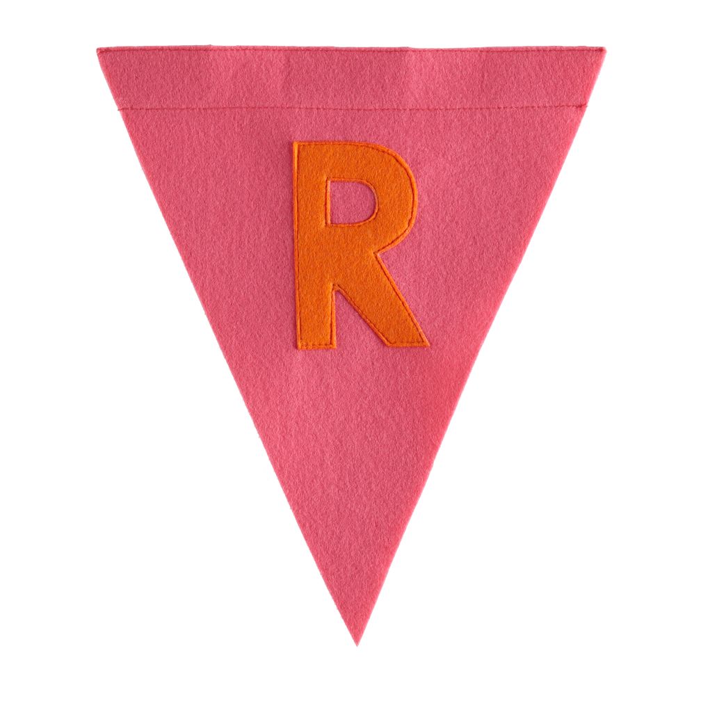 R Print Neatly Pennant Flag (Girl)