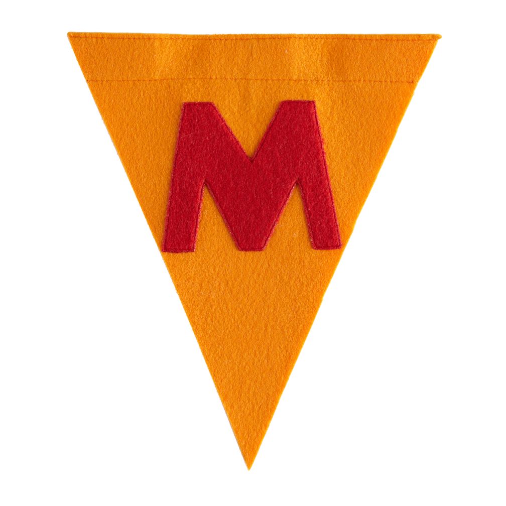 M Print Neatly Pennant Flag (Boy)