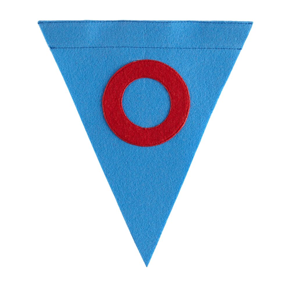 O Print Neatly Pennant Flag (Boy)
