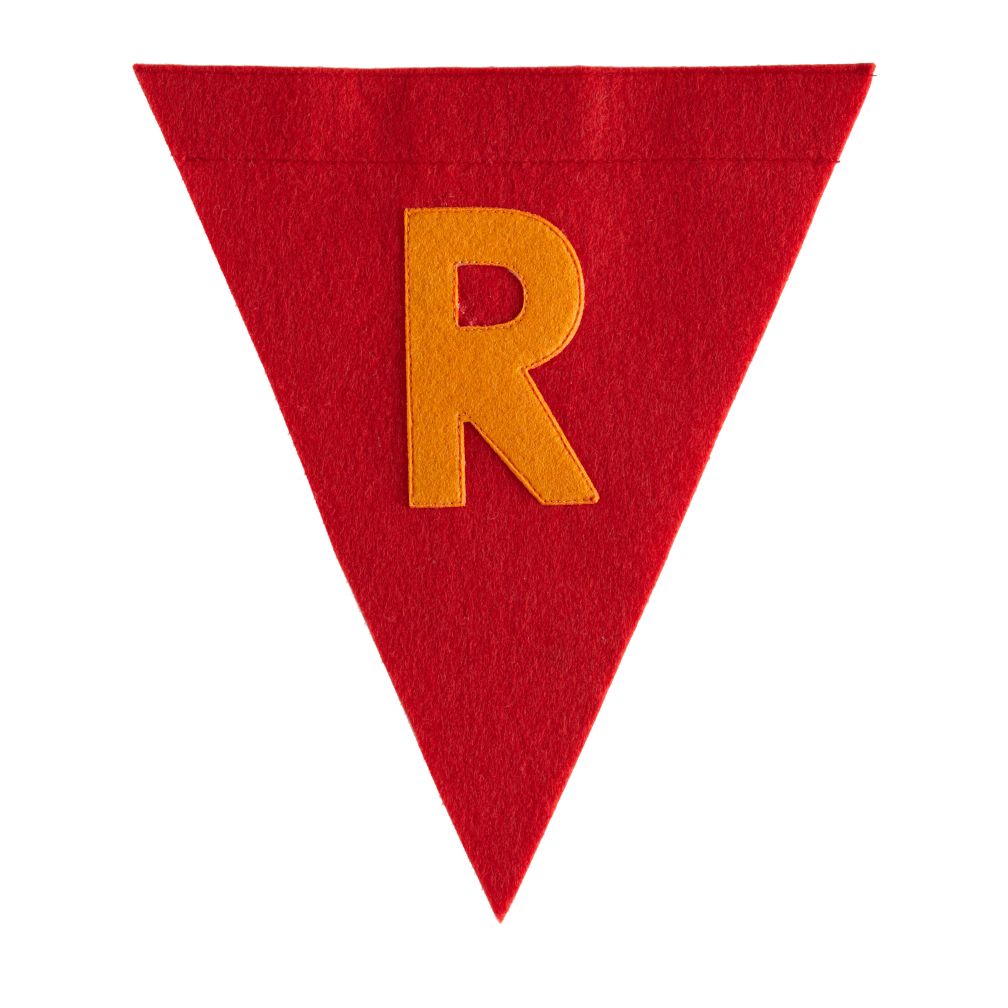 R Print Neatly Pennant Flag (Boy)