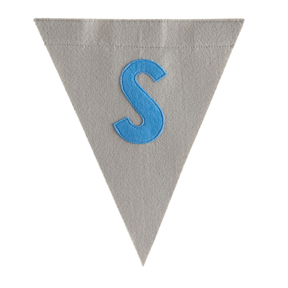 S Print Neatly Pennant Flag (Boy)