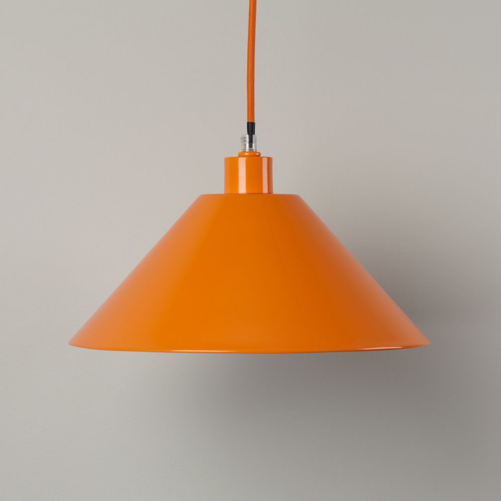 Pop of Color Pendant Shade (Orange Triangle)