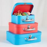 Bon Voyage Suitcase Set (Blue/Red)