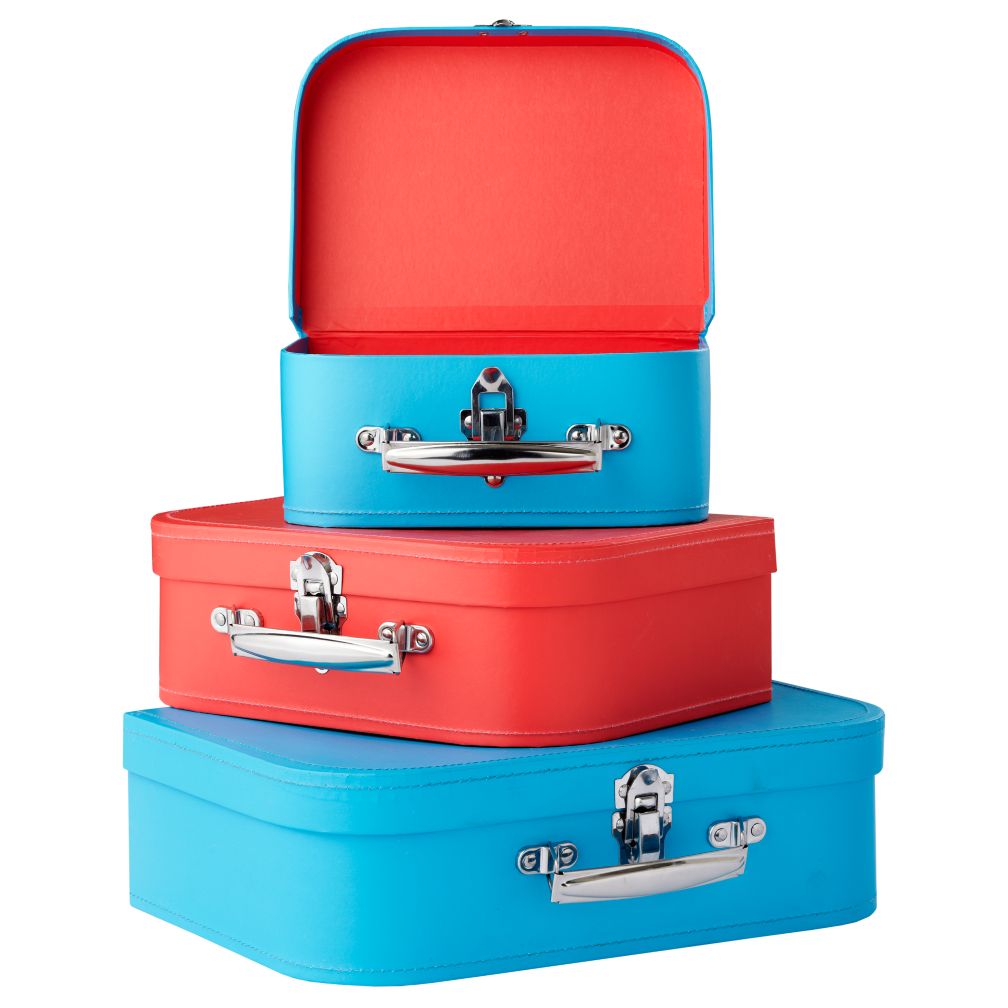 Bon Voyage Suitcase (Blue/Red)