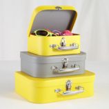 Bon Voyage Suitcase Set (Yellow/Grey)