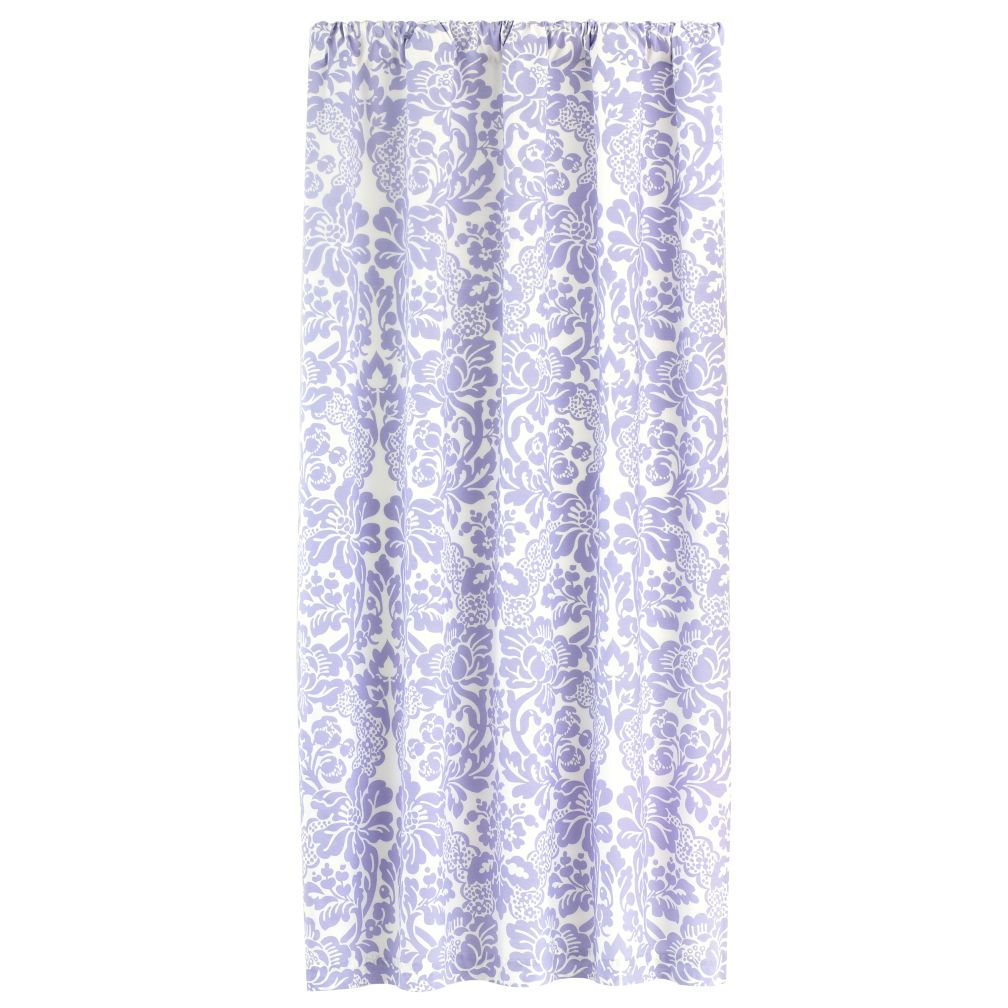 84" Wallpaper Floral Curtain Panel (Lavender)