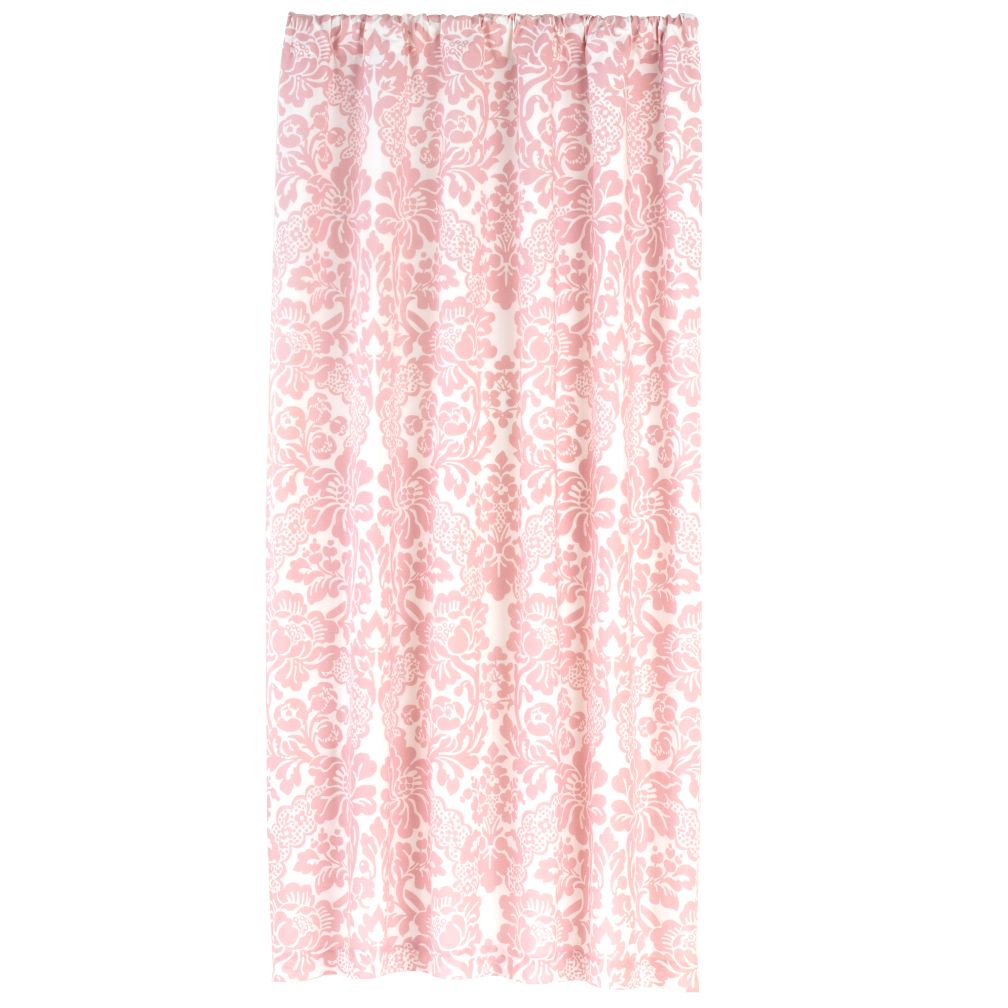 84" Wallpaper Floral Curtain Panel (Pink)