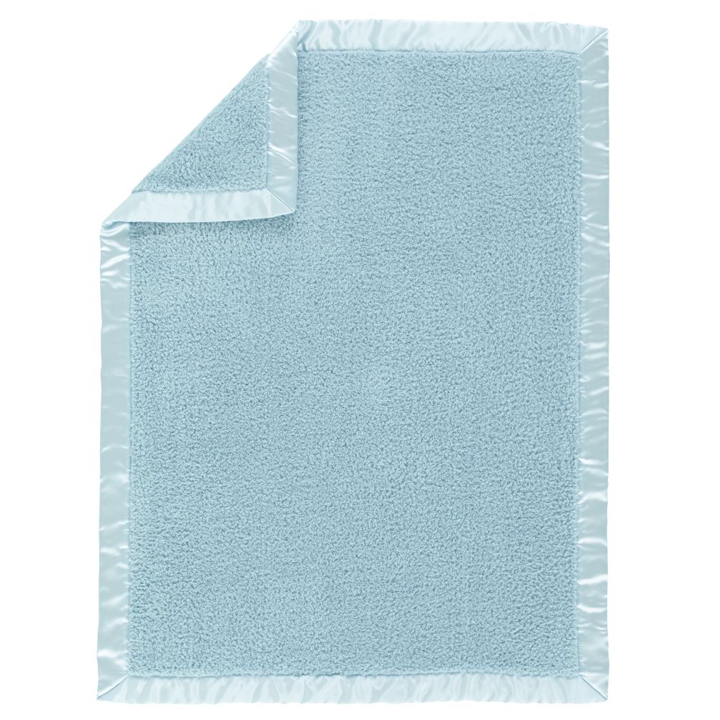 Lt. Blue Cuddle Me Softly Baby Blanket