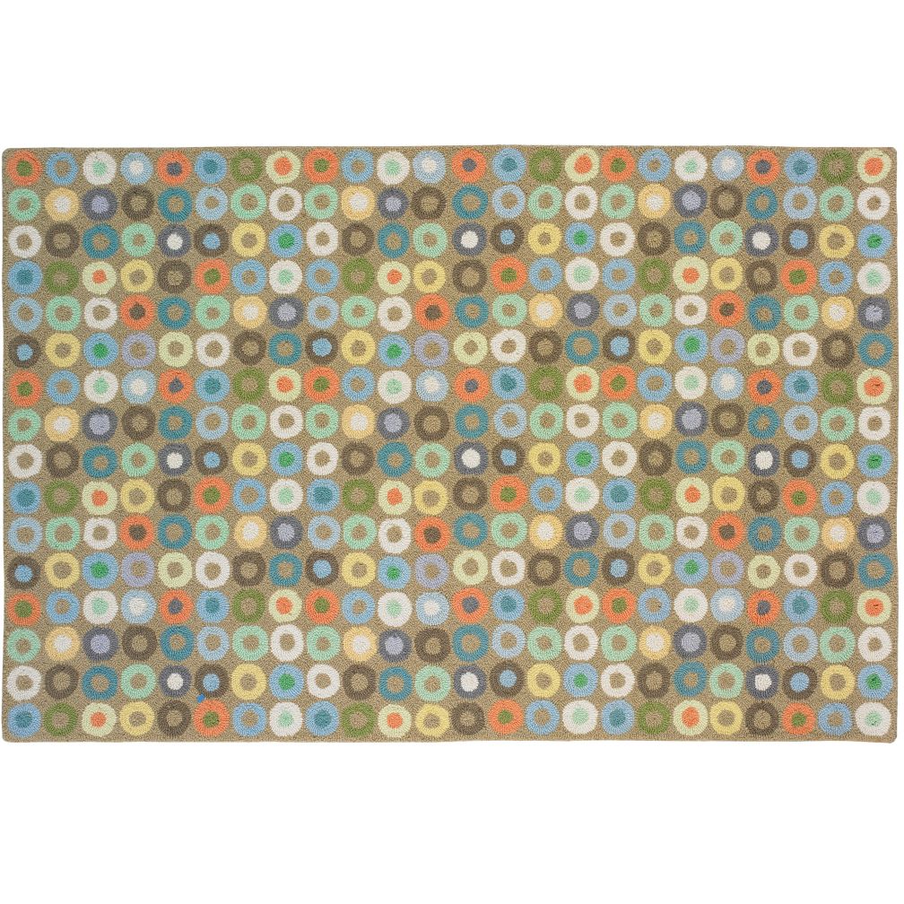 4 x 6' Round and Round  Rug (Khaki)