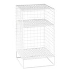 White On the Grid Nightstand