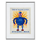 Blue Retrobot Wall Art