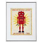 Red Retrobot Wall Art