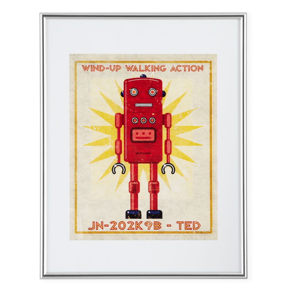 Retrobot Wall Art (Red)