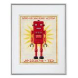 Retrobot Wall Art (Red)