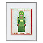 Green Retrobot Wall Art