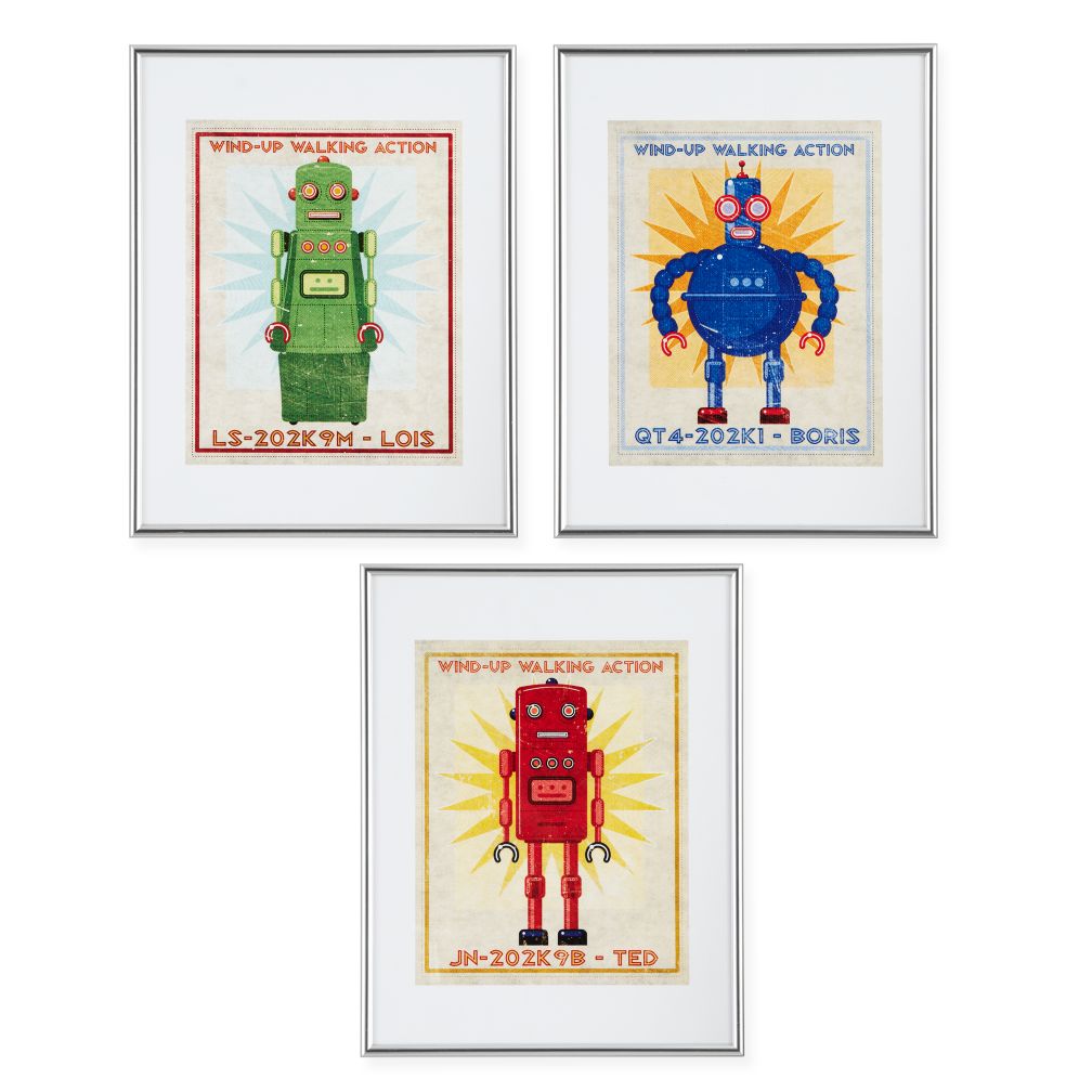 Retrobot Wall Art (Set of 3)