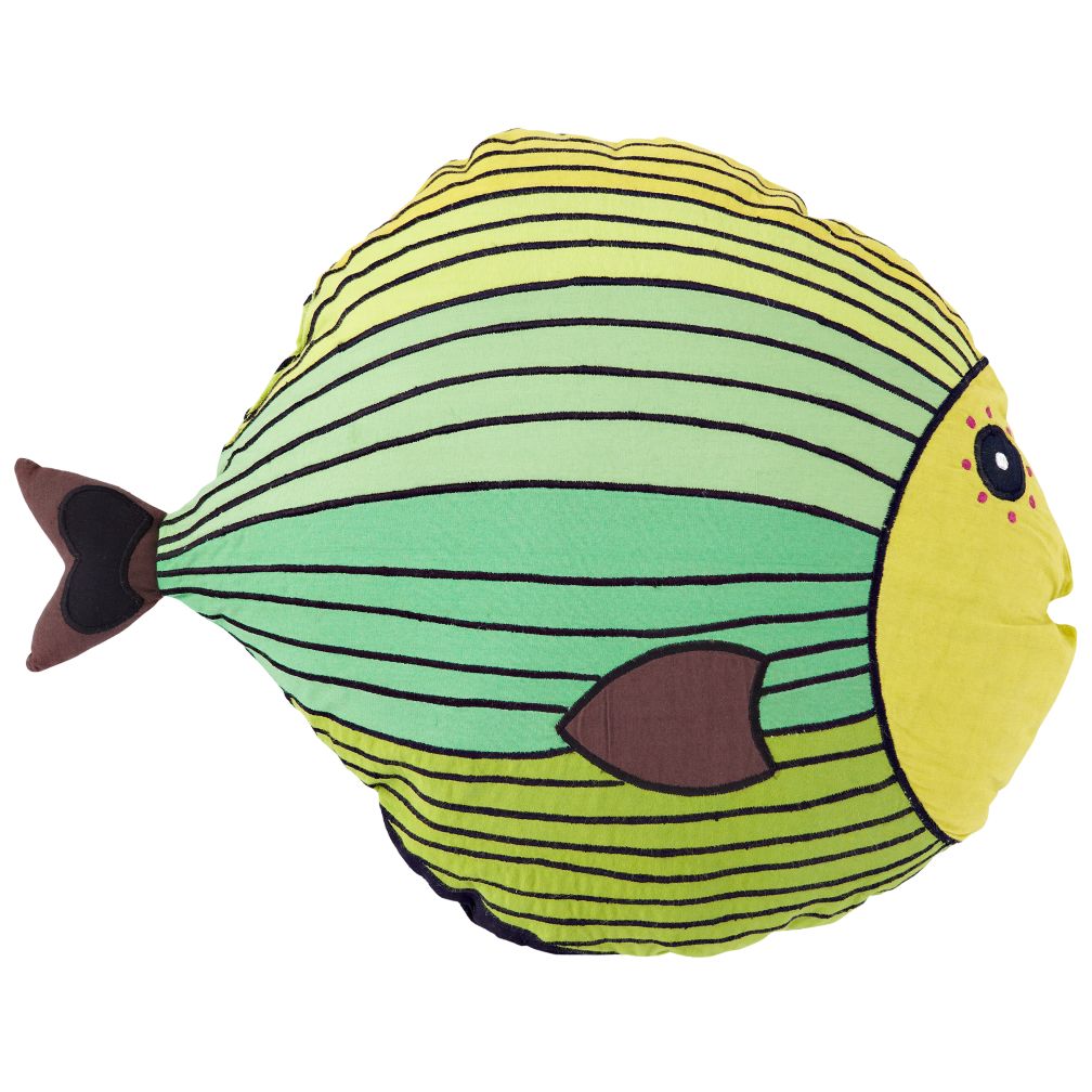 Fish Throw Pillow (Green)