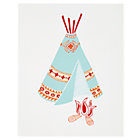 Teepee Campfire Wall Art