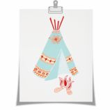 Teepee Campfire Wall Art
